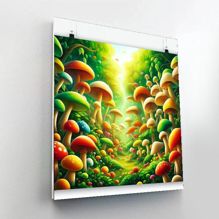 Whimsical Mushroom Forest Paint By Numbers Art