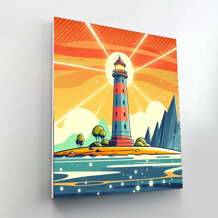 Luminous Lighthouse Lookout Painting Number Kit