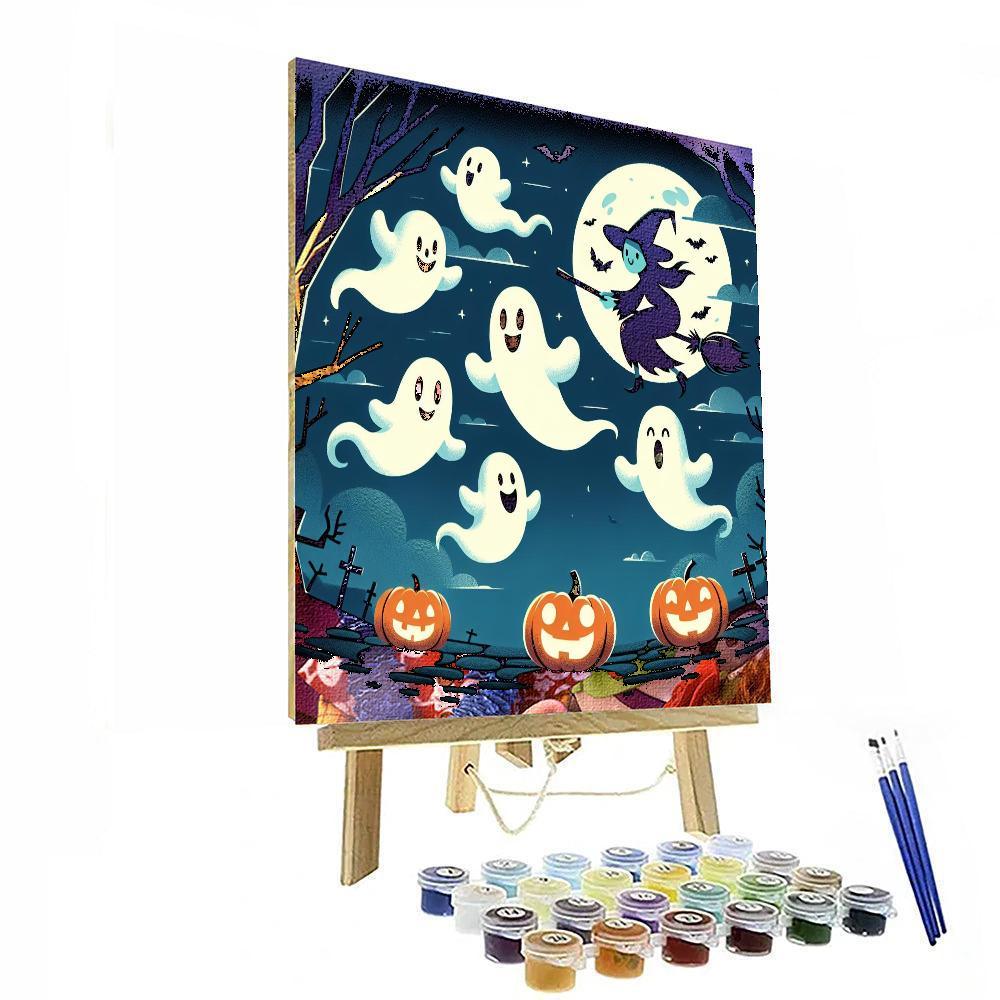Spooky Night Adventure Paint By Numbers Art