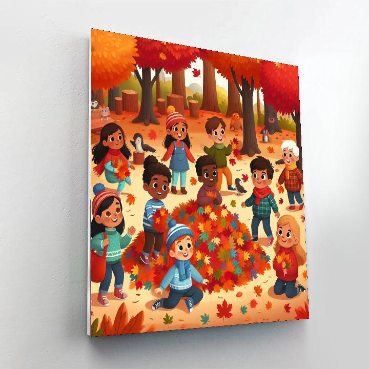 Charming Autumn Adventure Number Painting