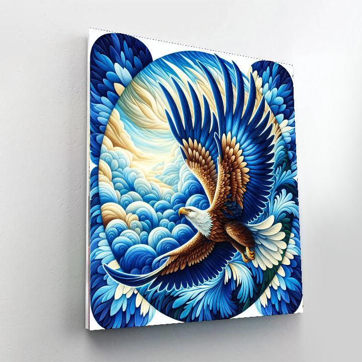 Majestic Eagles Soaring Painting Number Kit