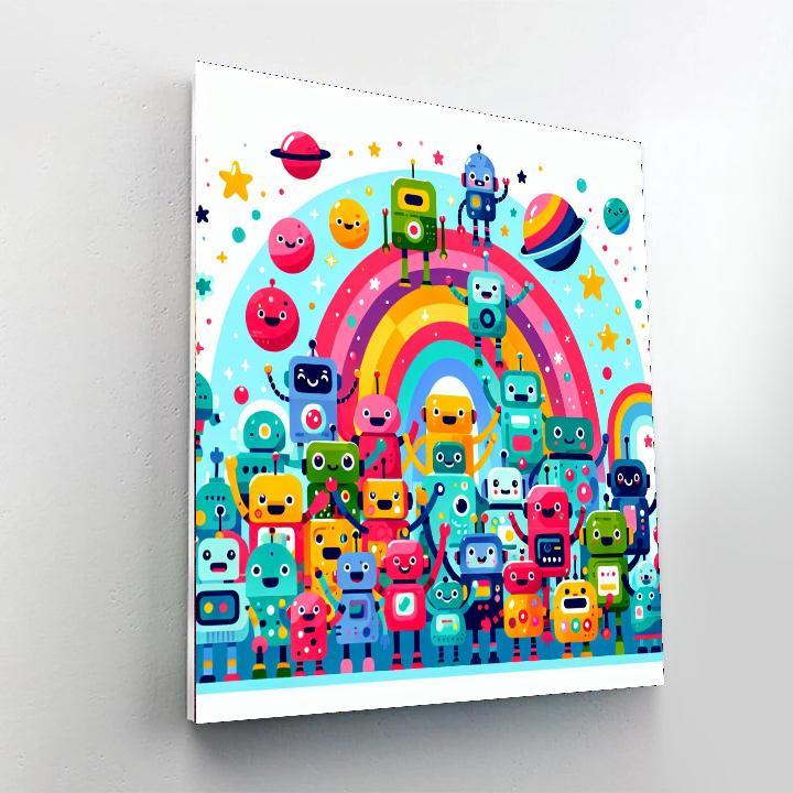 Space Robot Dance Party Paint By Numbers Kits