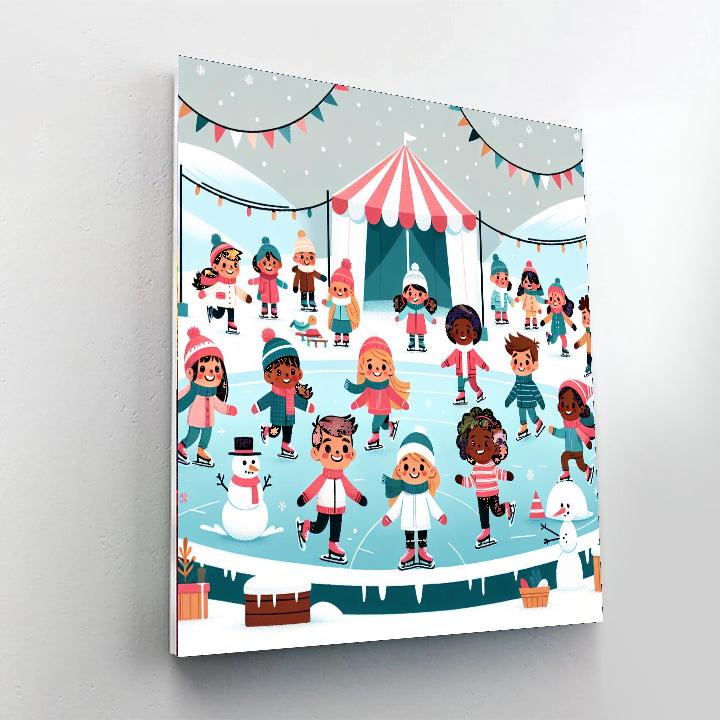 Whimsical Winter Festival Number Painting