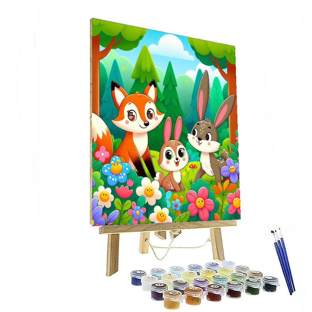 Charming Creatures Of The Forest Numbered Painting Kits