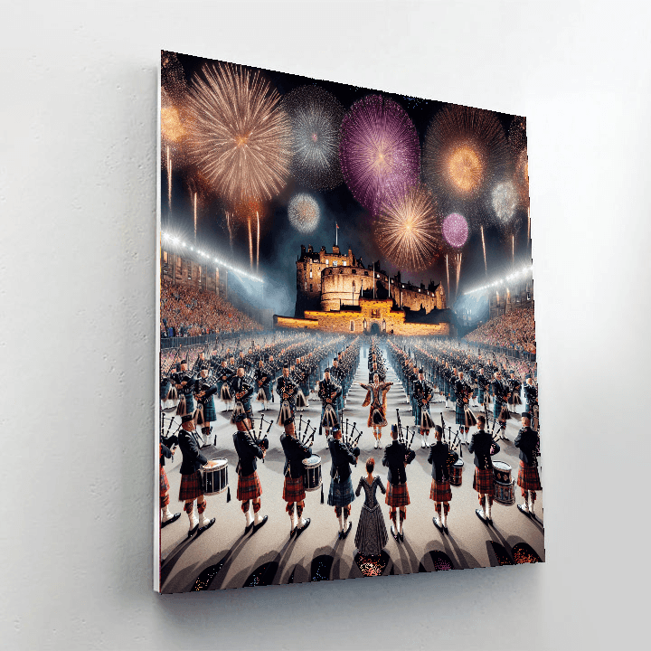 Edinburgh Military Tattoo - Edinburgh, Scotland Painting By Numbers Kit