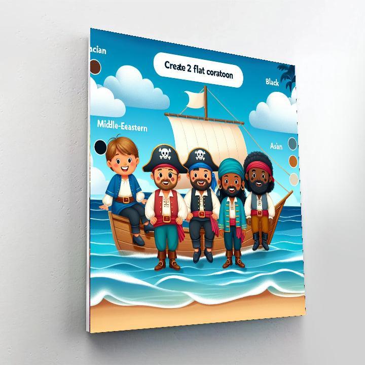 Pirate Adventure Pals Painting Number Kit