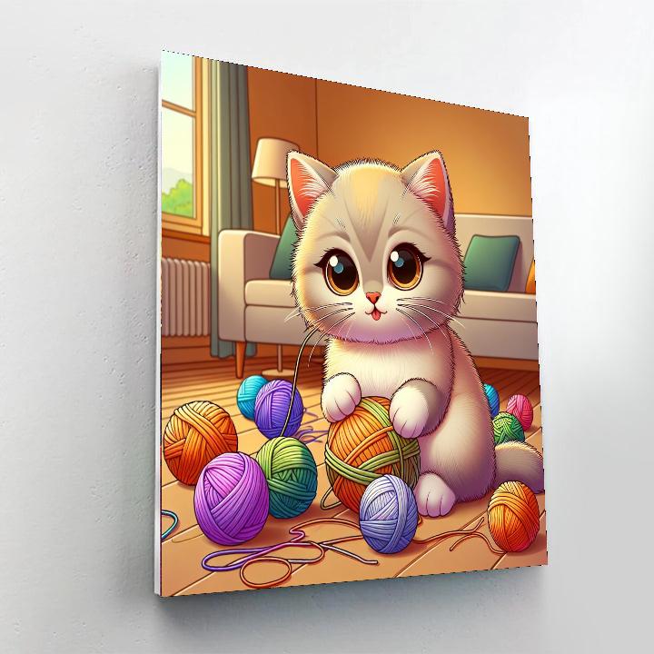 Fuzzy Feline Numbered Painting Kits