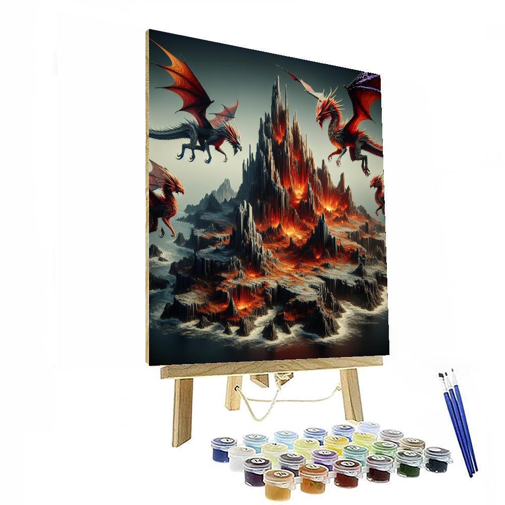 Fantasy Dragon Island DIY Paint By Numbers