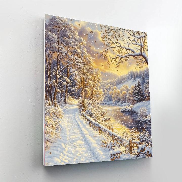 John Atkinson Grimshaw Inspired Frozen Whispers  Paint By Numbers Kits