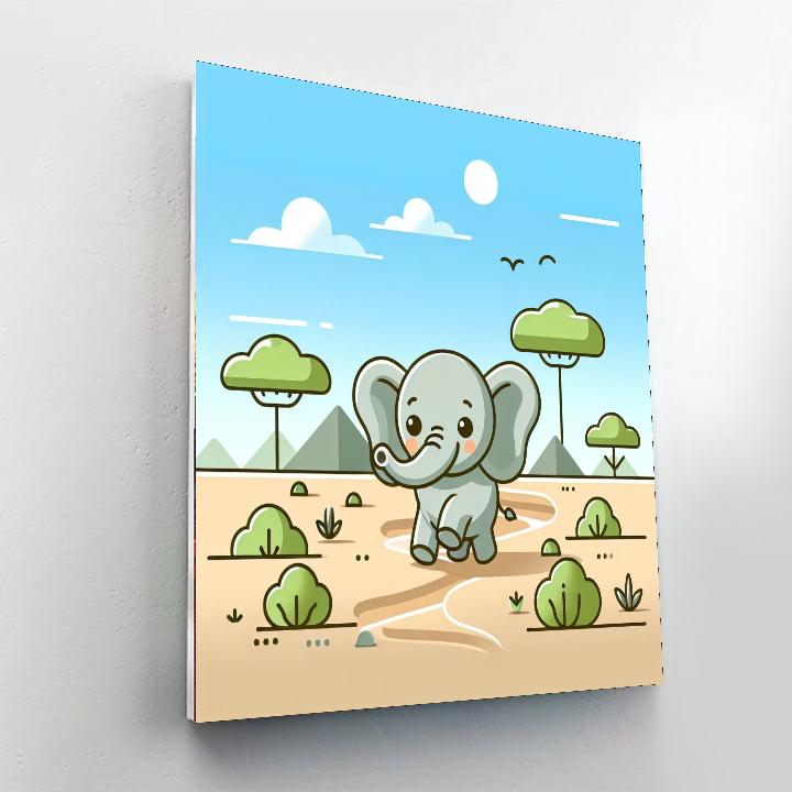 Witty Elephant Explorer Numbered Painting Kits