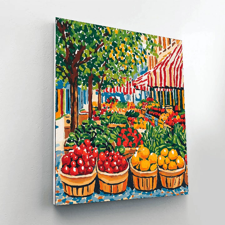 Henri Matisse Inspired Colorful City Market  Paint By Color