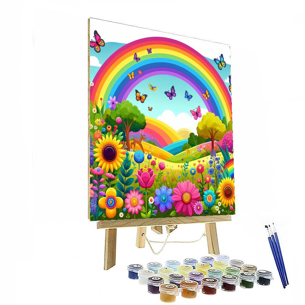 Rainbow Celebration Paint By Numbers Art