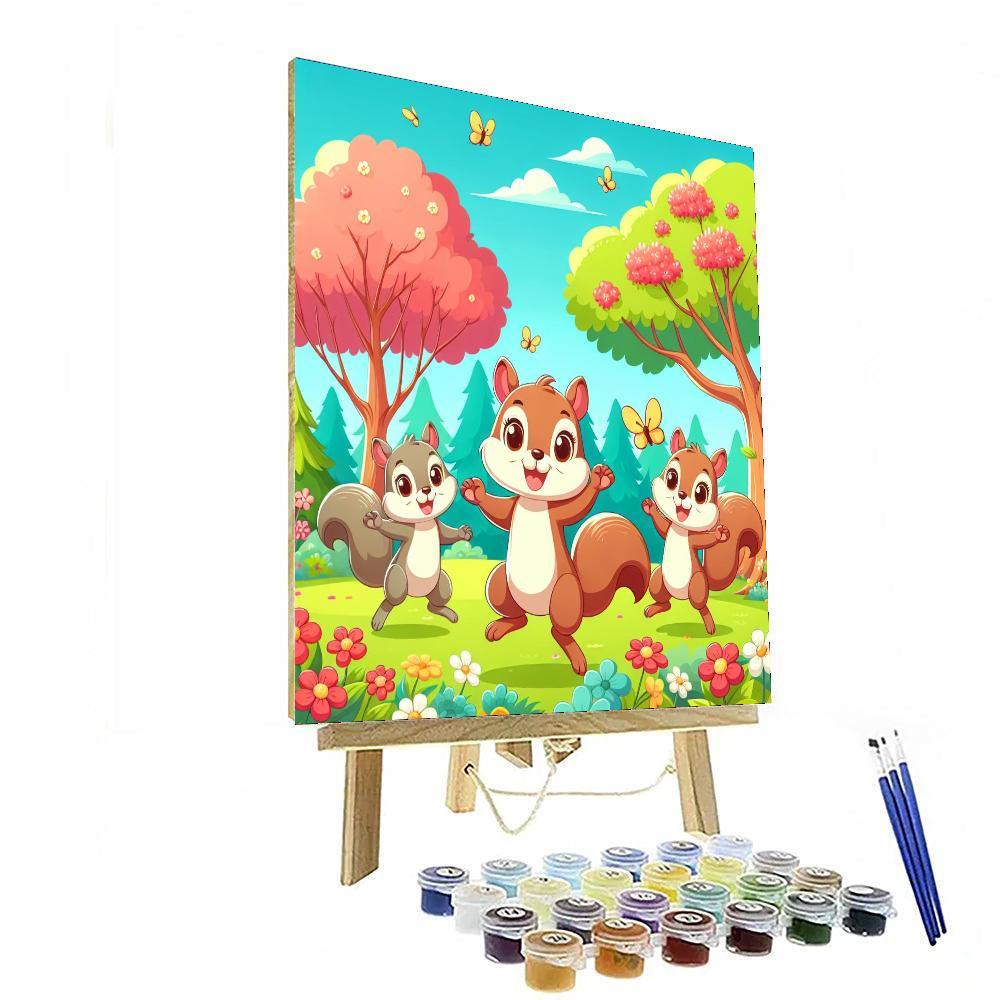 Sunny Squirrels Painting By Numbers Kit