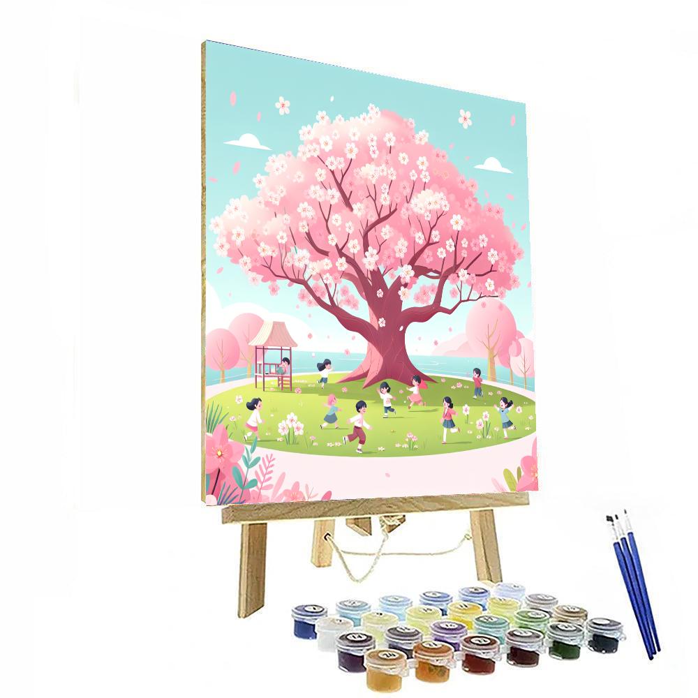 Blossoming Sakura Festival Painting By Numbers Kit