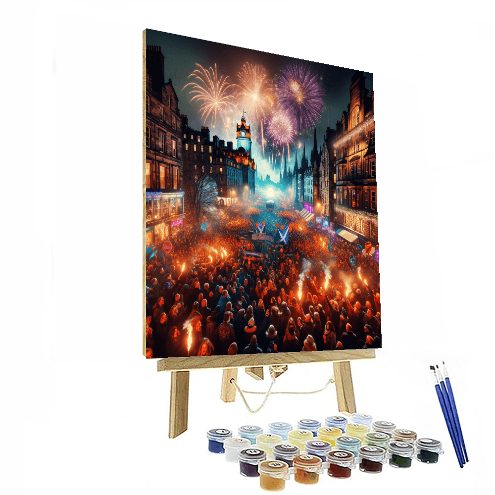 Hogmanay New Year's Celebration - Edinburgh, Scotland DIY Paint By Numbers