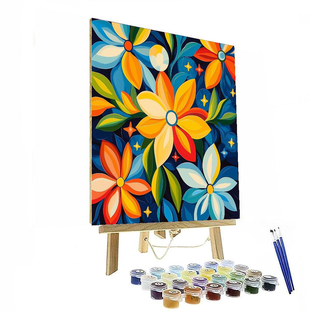 Paul Cézanne Inspired Celestial Blossom Medley  Number Painting