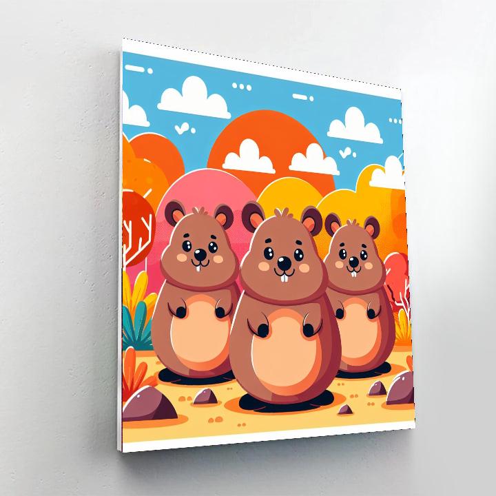 Quirky Quokka Quests Paint By Numbers Art