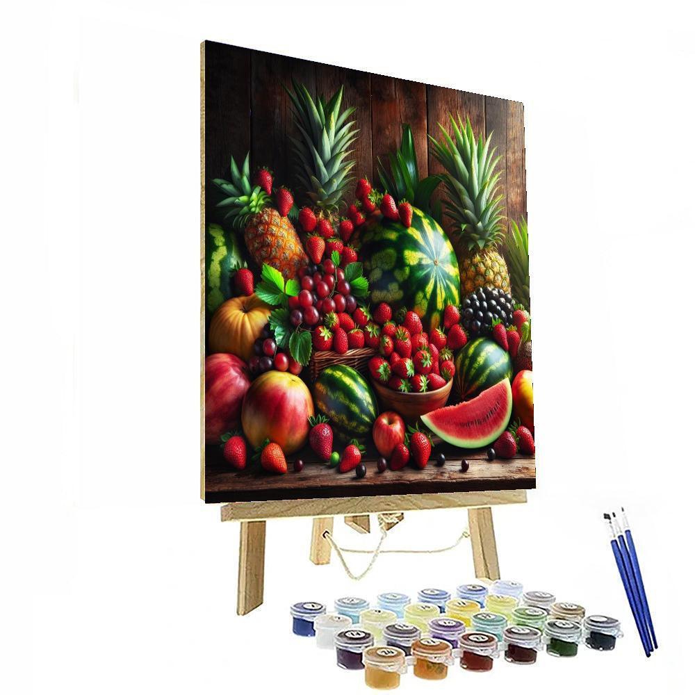 Bright Summer Fruit Fiesta Painting Number Kit