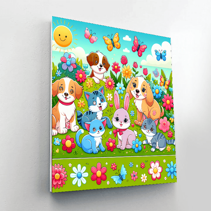 Cute Pets Paint By Numbers Art