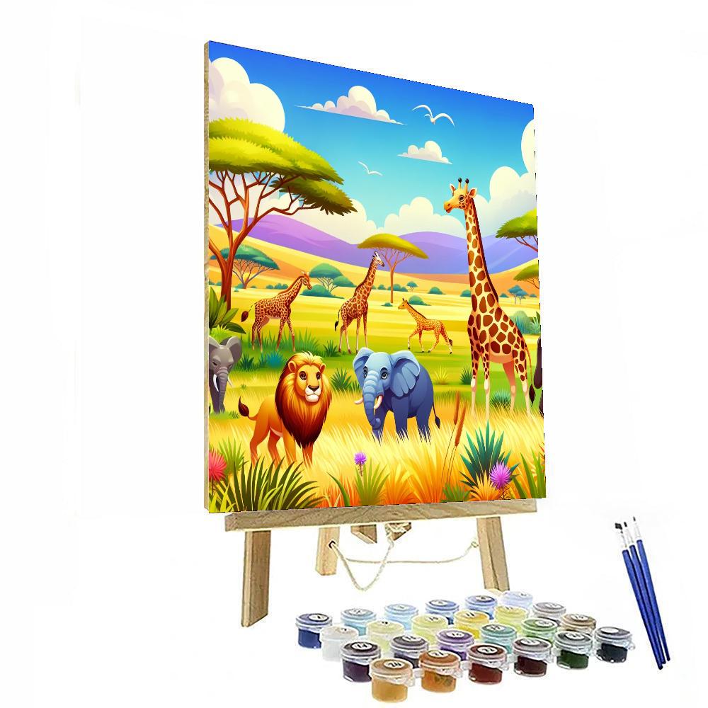 Wildlife Animal Kingdom Painting Number Kit