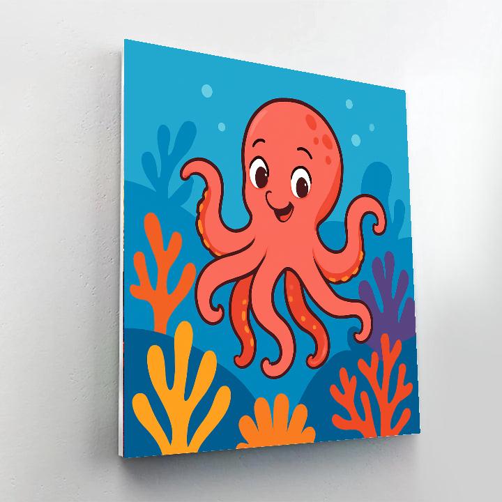 Quirky Octopus Number Painting