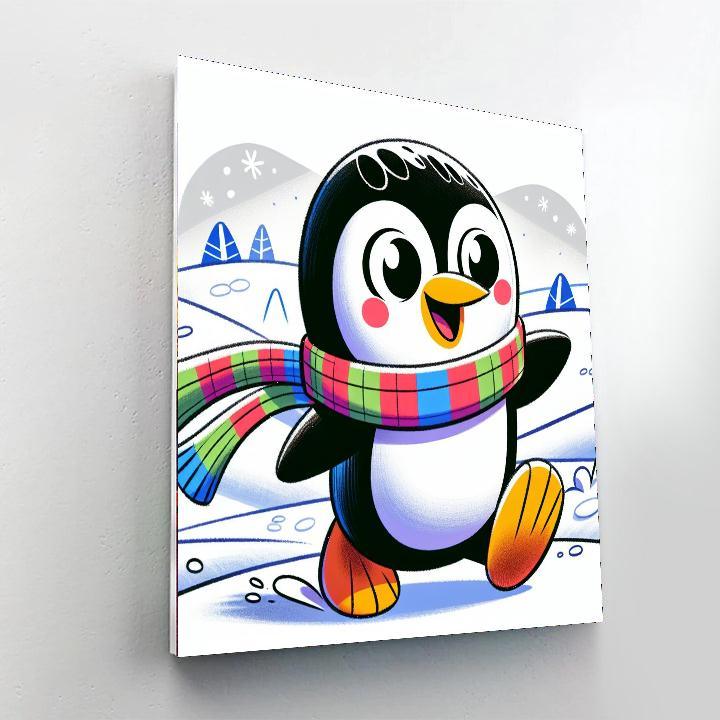 Curious Penguin Explorer DIY Paint By Numbers