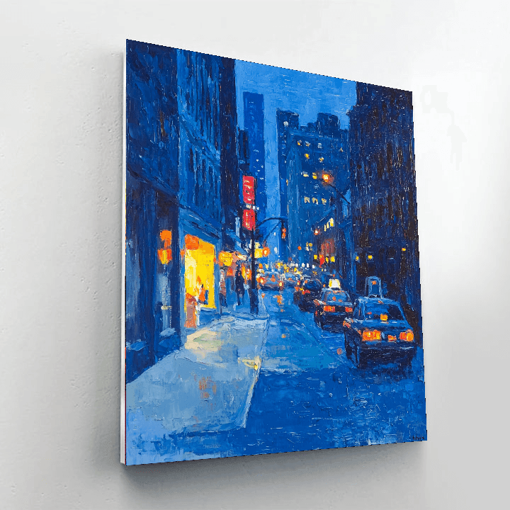 Edward Hopper Inspired City Lights After Dark  Paint By Color