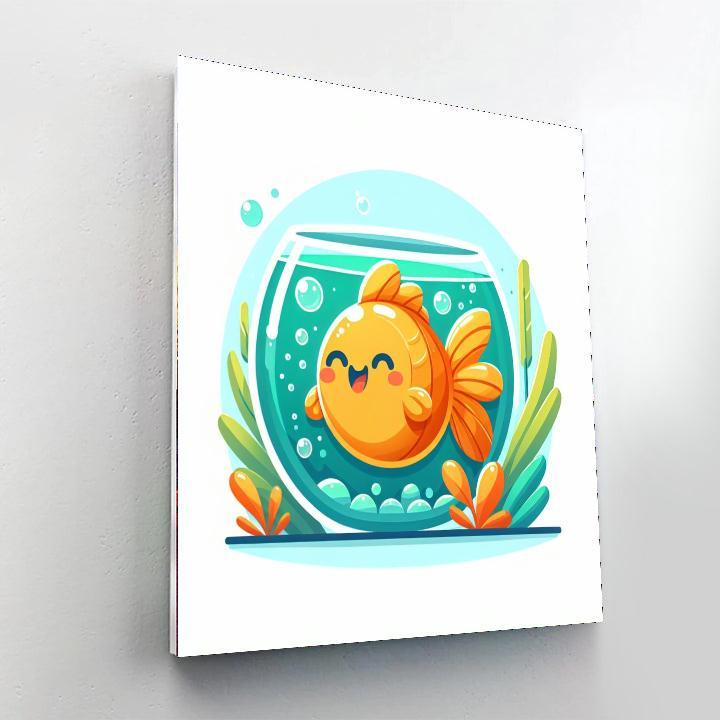 Gleeful Goldfish Paint By Number