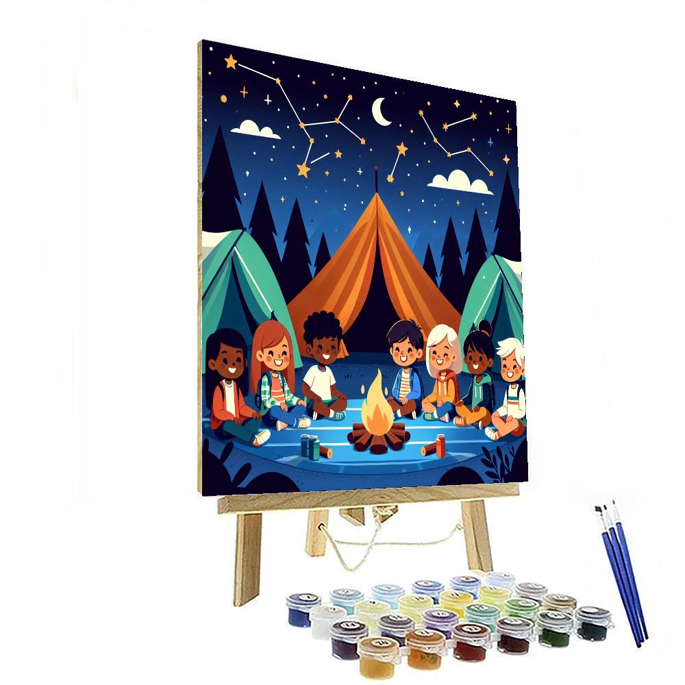 Celestial Constellation Campout Painting By Numbers Kit