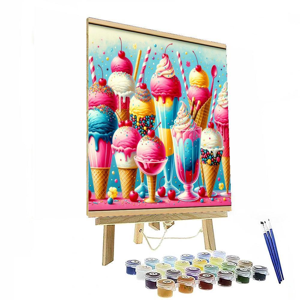 Gorgeous Ice Cream Delight Paint By Numbers