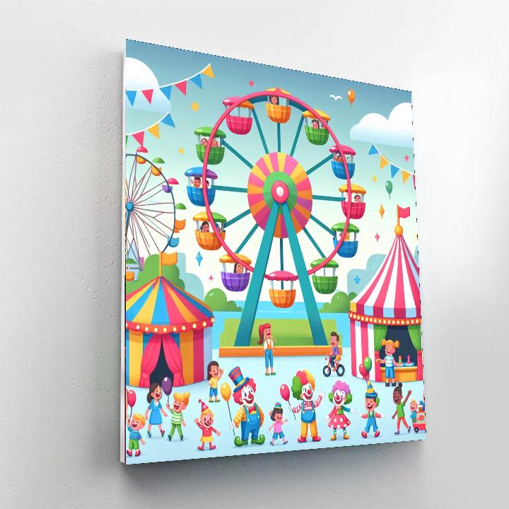 Charming Cartoon Carnival Paint By Color