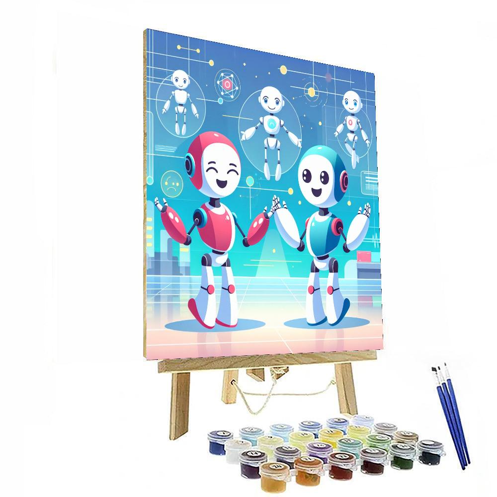 Robot Heroes Assemble Number Painting