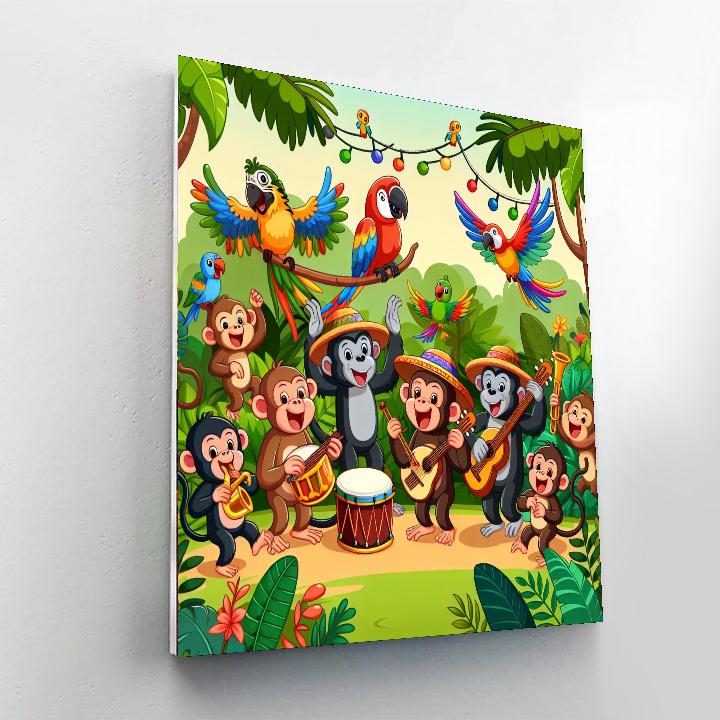 Jubilant Jungle Jam Painting By Numbers Kit