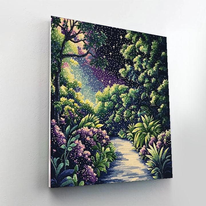 Georges Seurat Inspired Celestial Garden Illusion  Paint By Numbers Art