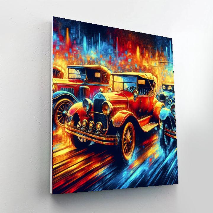 Vintage Vehicle Adventure Painting By Numbers Kit