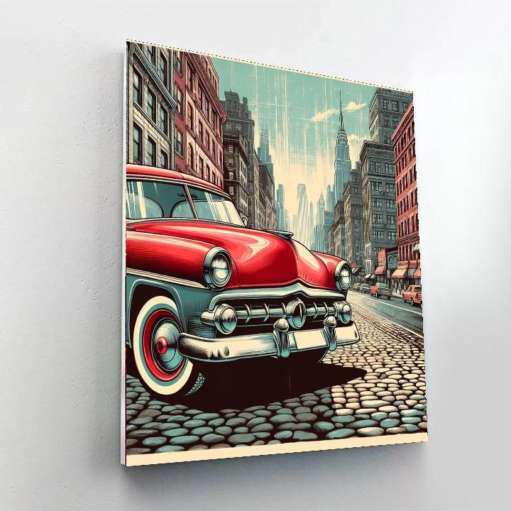 Vintage Car Showpiece Paint By Number