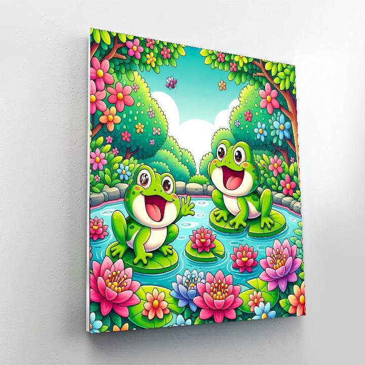 Froggy Fun Paint By Numbers Art