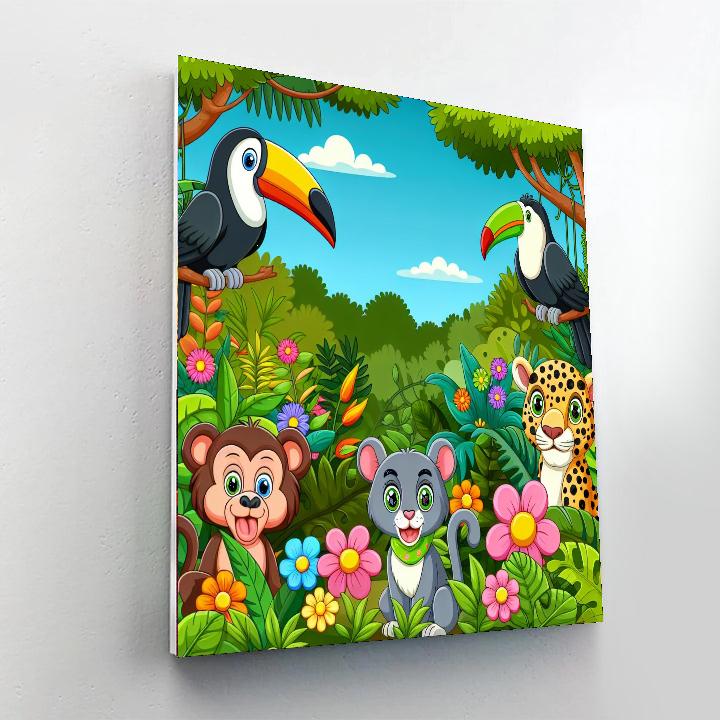 Funky Jungle Vibes Paint By Numbers Art
