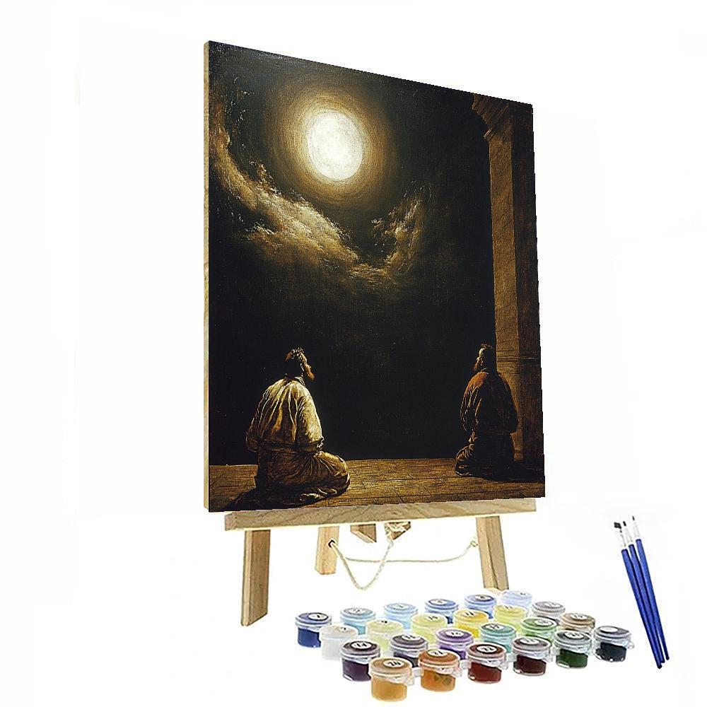 Caravaggio Inspired Abyss Of Illumination  Paint By Color