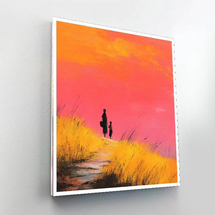 Sunrise Stroll With Mom Numbered Painting Kits