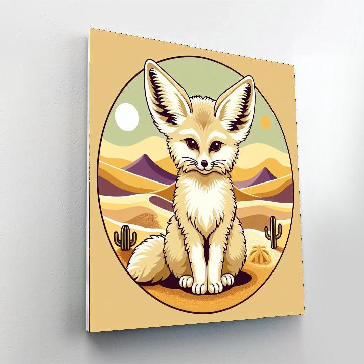 Fluffy Fennec Numbered Painting Kits