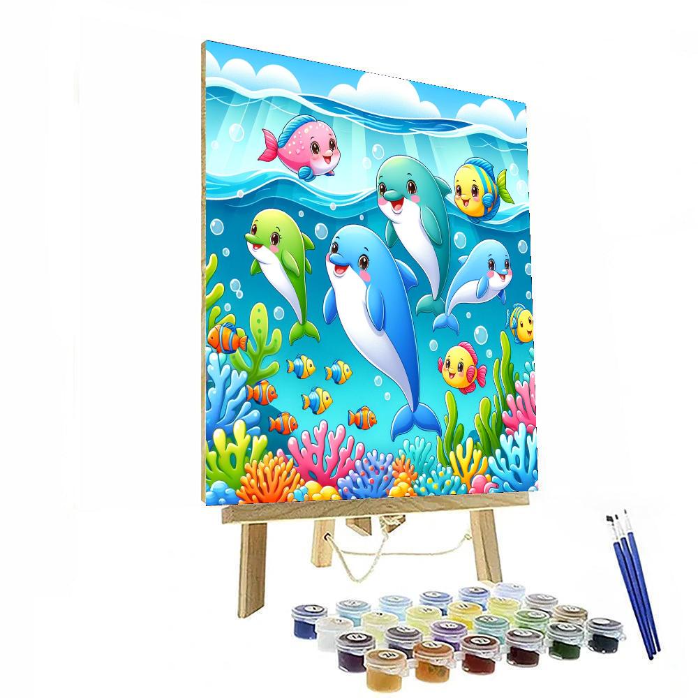 Bright Ocean Friends Paint By Numbers Art