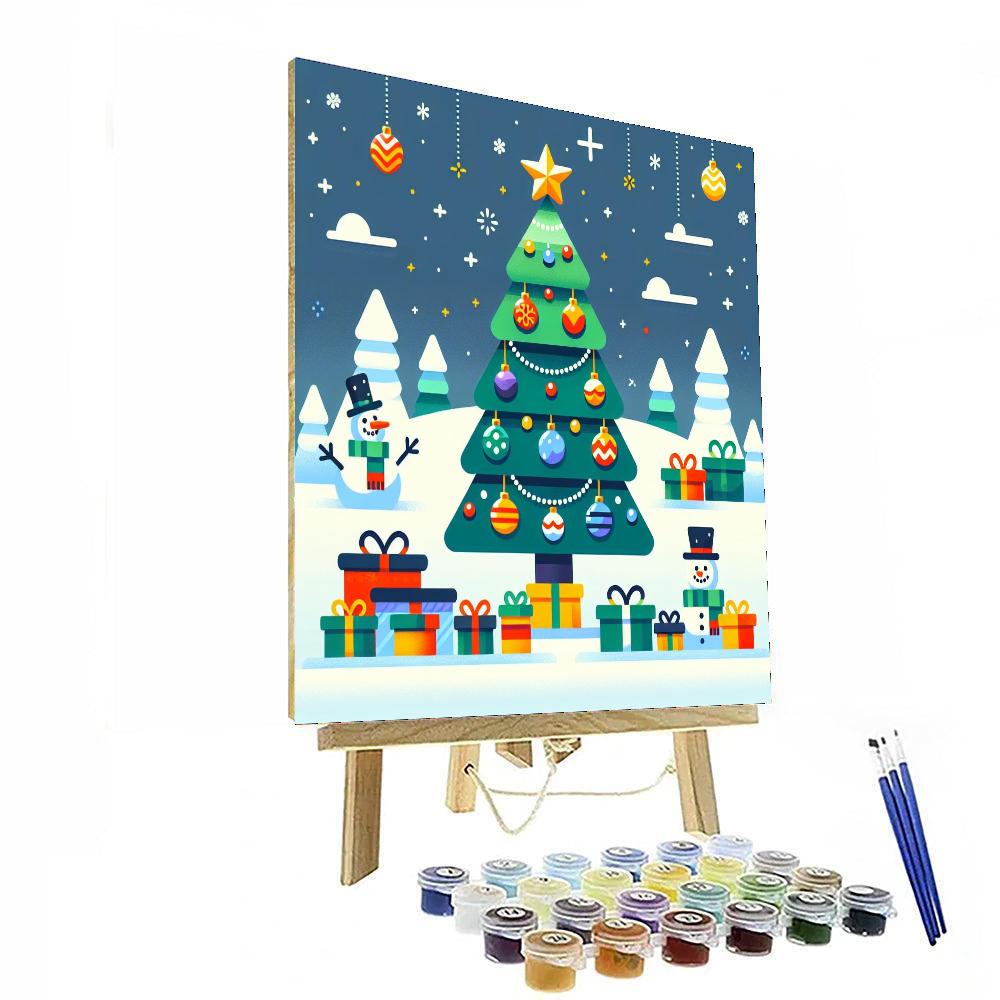 Charming Christmas Joy Paint By Numbers Art