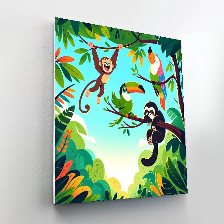 Happy Jungle Expedition Numbered Painting Kits
