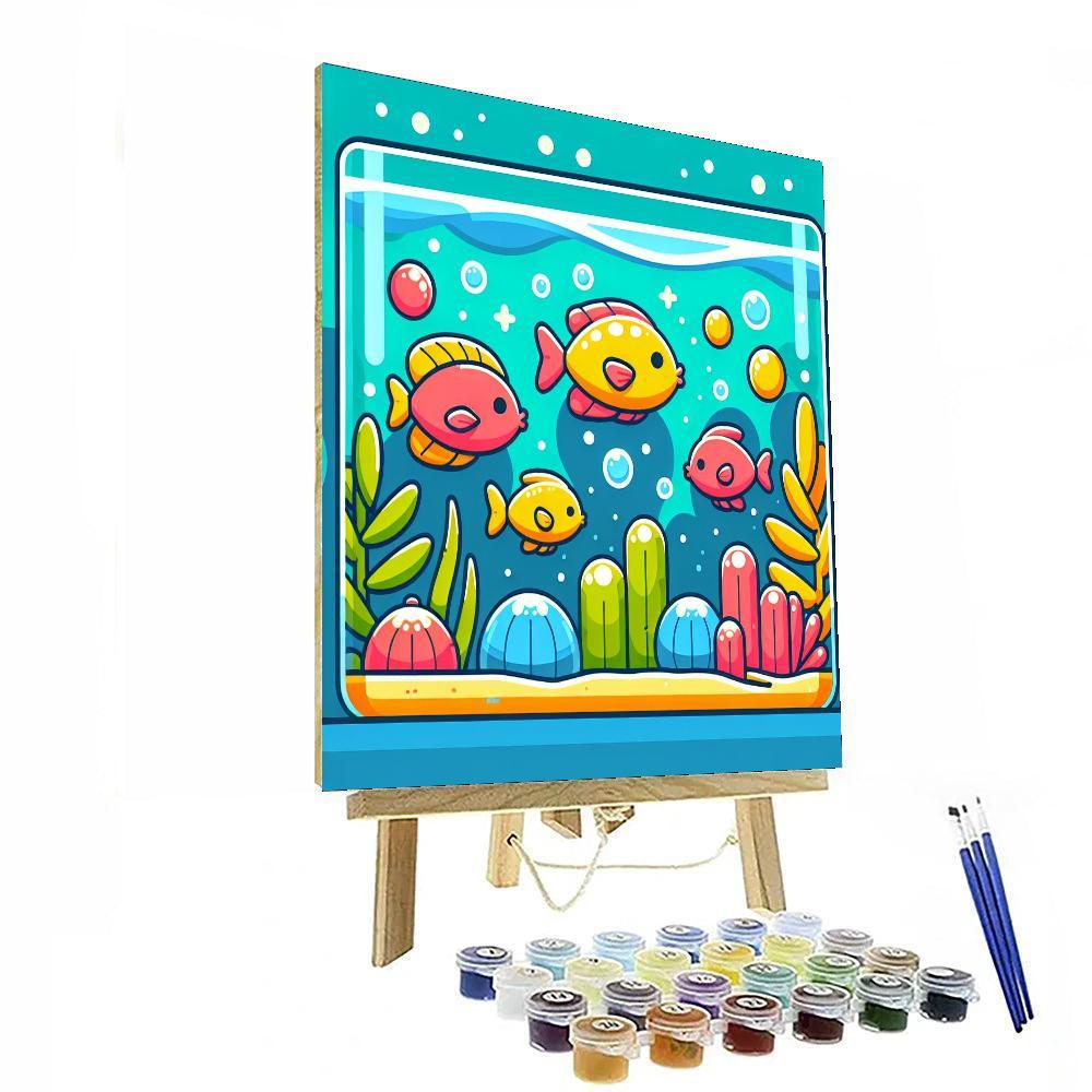 Bubbly Aquarium Adventure Numbered Painting Kits