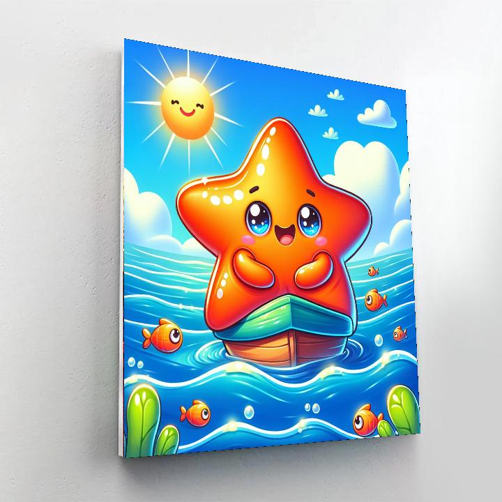 Sailing Starfish Paint By Color