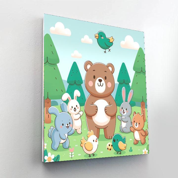 Animal Friends Puzzle Paint By Numbers