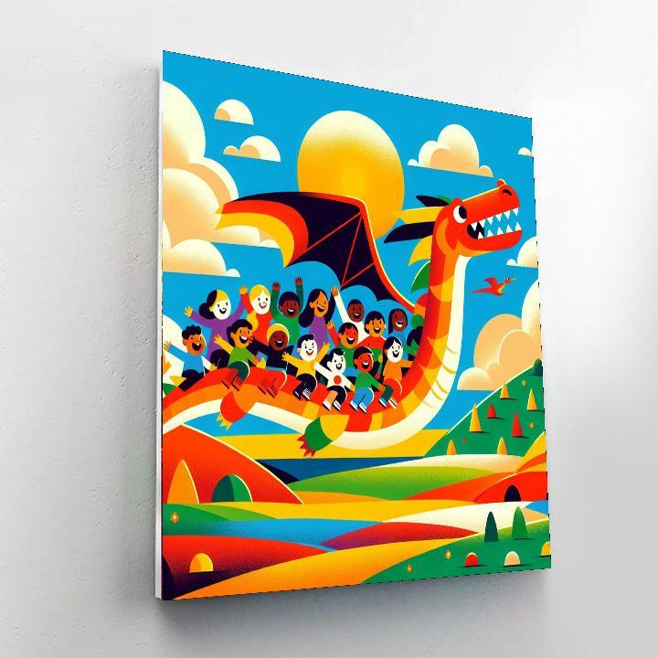 Fantasy Dragon Adventure Painting Number Kit