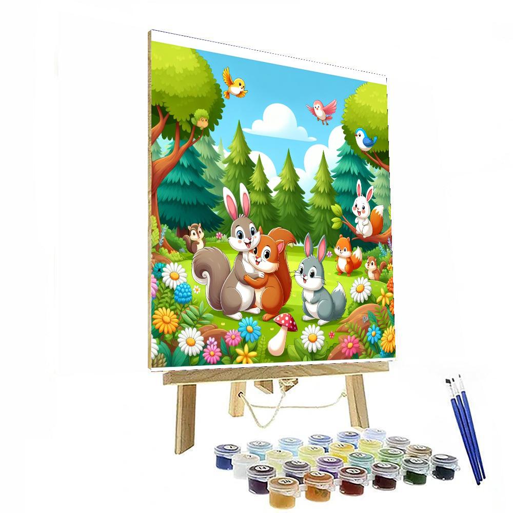 Cozy Animal Home DIY Paint By Numbers