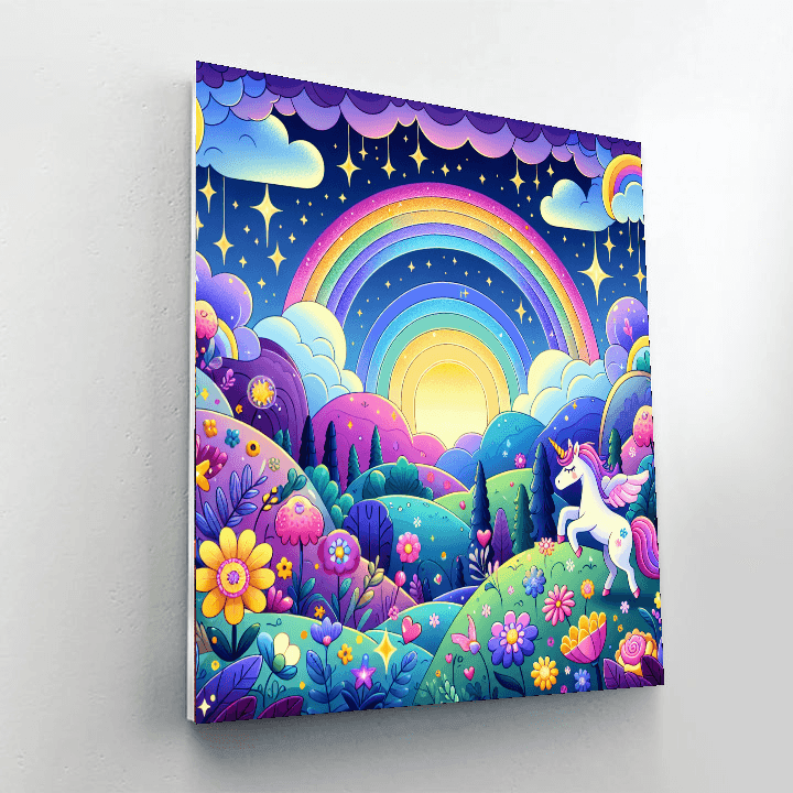 Unicorn Fantasy Realm Paint By Color